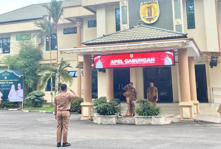 Bupati HST Pimpin Apel Gabungan, Ajak ASN Jadikan Ramadan Momentum Perbaikan Diri dan Pelayanan