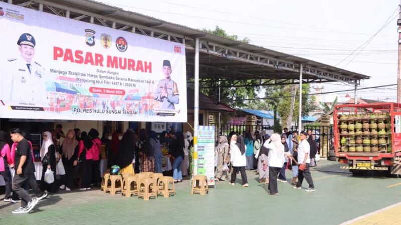 Polres Bersama Pemkab HST Adakan Pasar Murah, Jaga Stabilitas Harga Bahan Pokok di Minggu Ketiga Ramadan