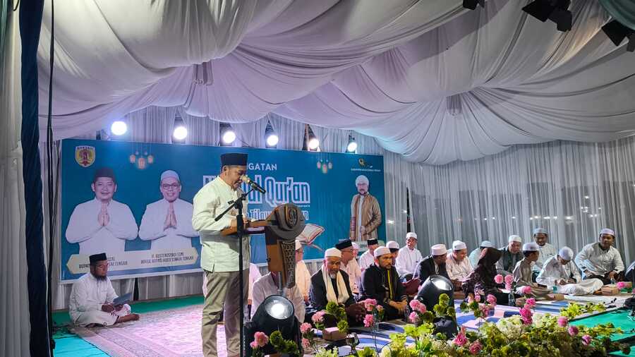 Bupati HST Peringati Nuzulul Quran Sekaligus Haflah Tilawati, Ratusan Warga Padati Taman Dwi Warna