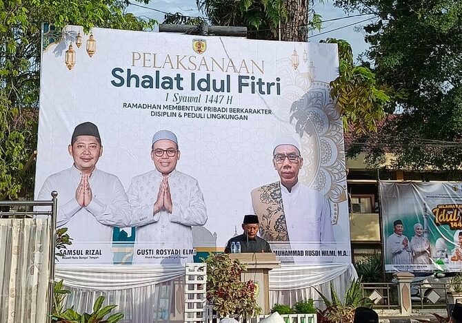 Idul Fitri 1447 H, Bupati Samsul Rizal: Perbedaan Jangan Kurangi Kebersamaan