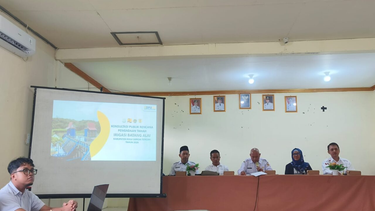 Dukung Ketahanan Pangan, Pengadaan Tanah Irigasi Batang Alai Dibahas di HST