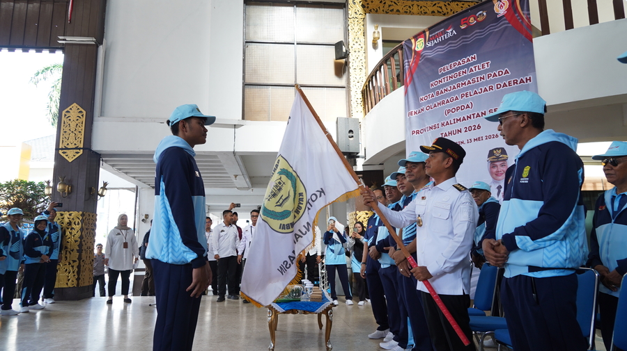 77 Atlet POPDA Dilepas, Banjarmasin Optimis Pertahankan Tradisi Juara