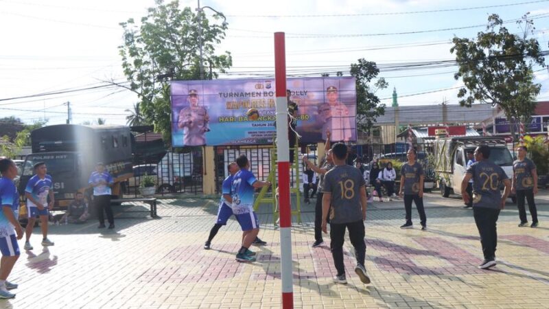 Sambut Hari Bhayangkara ke-80, Polres HST Gelar Turnamen Voli Antar Satfung dan Polsek
