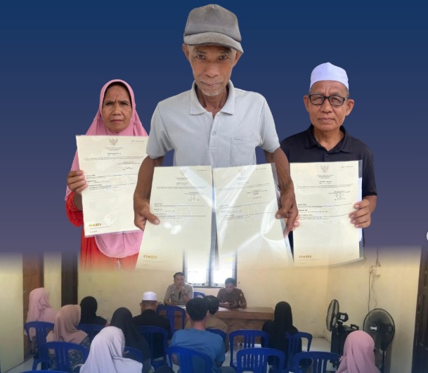 Penyerahan Sertipikat PTSL 2026 di Desa Pantai Batung, Wujud Kepastian Hukum bagi Masyarakat