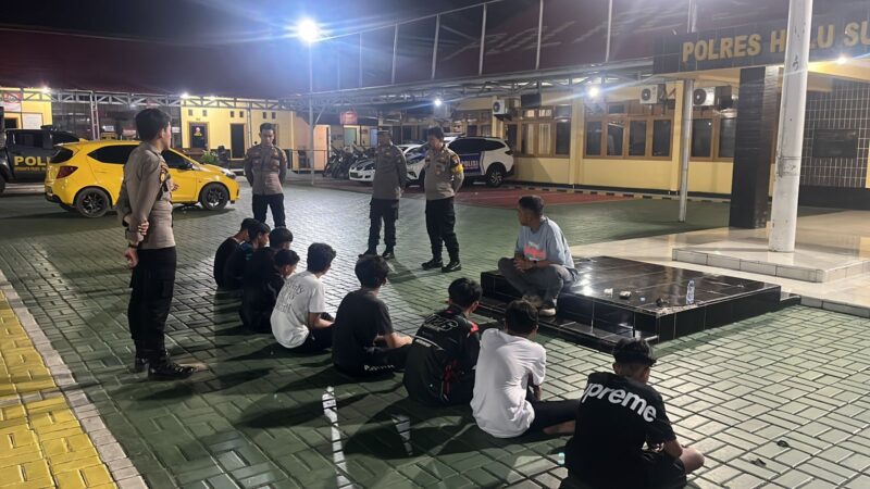 Resahkan Masyarakat, Polres HST Amankan Sejumlah Remaja Diduga Balapan Liar