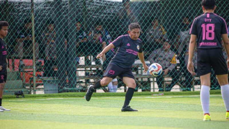 Kapolres HST Pimpin Tim Gabungan Sie Menuju Gelar Juara Mini Soccer Cup