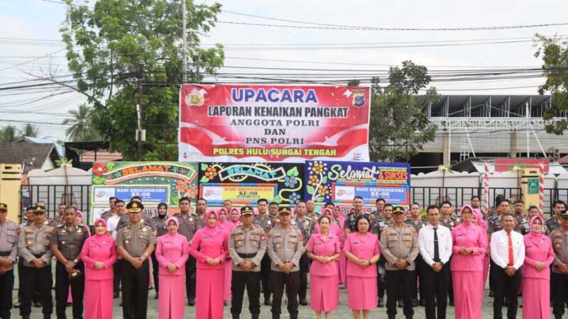 49 Personel Polres HST Naik Pangkat, Kapolres: Kehormatan yang Harus Dijaga dengan Pengabdian