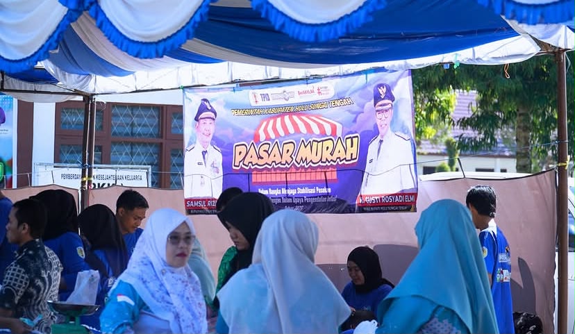 Pemkab HST Pastikan Ketersediaan Pangan Terjangkau Lewat Gerakan Pangan Murah di Limpasu