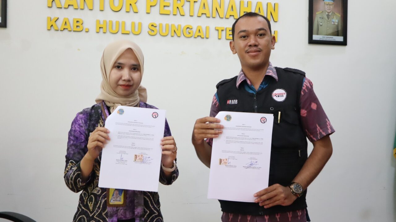 Kantor Pertanahan Hulu Sungai Tengah Jalin Kerja Sama dengan Radigfa Media untuk Perkuat Publikasi Informasi Pertanahan