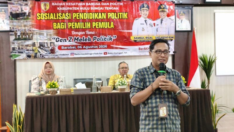 Kesbangpol HST Cetak Pemilih Cerdas Lewat Sosialisasi “Gen Z Melek Politik”, 100 Pelajar dan Mahasiswa Berpartisipasi