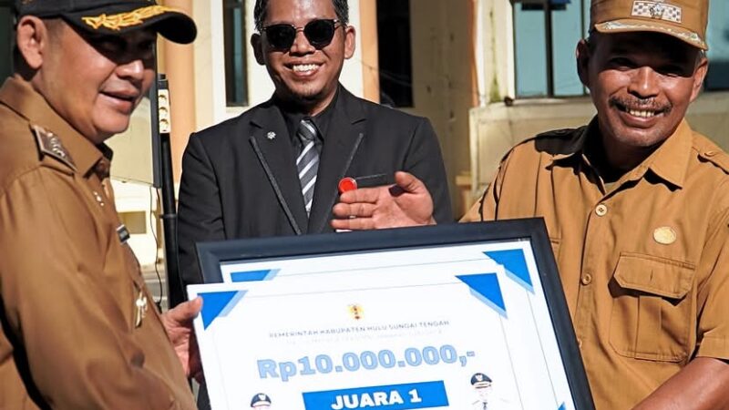 Bupati HST Serahkan Penghargaan Desa Berprestasi, Dorong Inovasi dan Penguatan Ekonomi Desa
