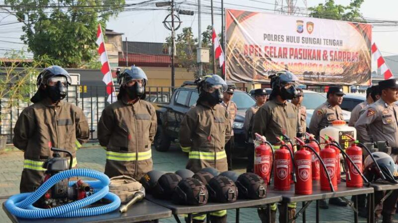 Masuki Musim Kemarau, Polres HST Pastikan Personel dan Peralatan Siap Hadapi Potensi Karhutla
