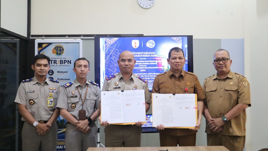 Kantah HST dan BPKPD Teken PKS, Perkuat Sinergi Pengelolaan Administrasi Pertanahan dan Keuangan Daerah