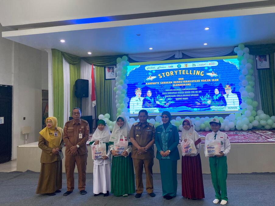 Lewat Storytelling, Pemkab dan TP PKK HST Ajak Anak Gemar Makan Ikan